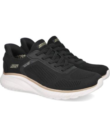 SKECHERS 117497 BOBS SPORT SQUAD CHAOS SLIP-INS MUJER NEGRO ORO