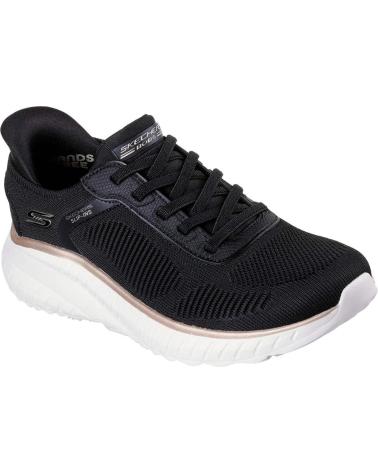 SKECHERS 117497 BOBS SPORT SQUAD CHAOS SLIP-INS MUJER NEGRO ORO