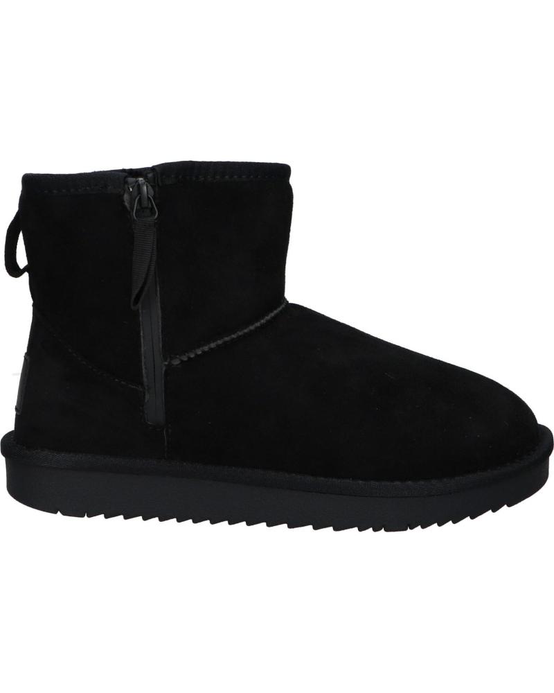FLAT BOOT WITH ZIPPER XTI 144443 BLACK NEGRO
