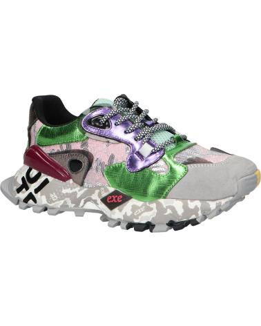 Início-EXE-TÊNIS CASUAL FEMININO EXE 134-10 COURO VERDE ROSA-LEATHER-GREEN-PINK