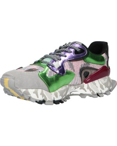 Início-EXE-TÊNIS CASUAL FEMININO EXE 134-10 COURO VERDE ROSA-LEATHER-GREEN-PINK