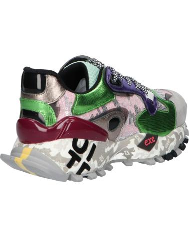 Início-EXE-TÊNIS CASUAL FEMININO EXE 134-10 COURO VERDE ROSA-LEATHER-GREEN-PINK