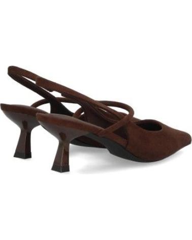 PUNTOSALAO ZAPATOS DE FIESTA TACON FINO BAJO DE MUJER COLOR MARRON BS-5 VARIOS COLORES