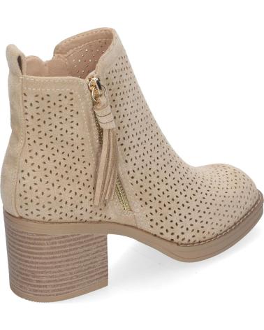 PUNTOSALAO BOTINES DE TACON BAJO CALADOS COLOR BEIGE PARA MUJER VR002 VARIOS COLORES
