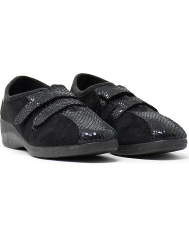 COSDAM ZAPATILLAS MUJER MODELO 2416 DOBLE VELCRO NEGRO NEGRO
