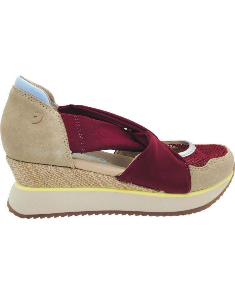 GIOSEPPO 78614 SAGAY ZAPATILLAS ABIERTAS PIEL Y REJILLA CUNA BURDEOS