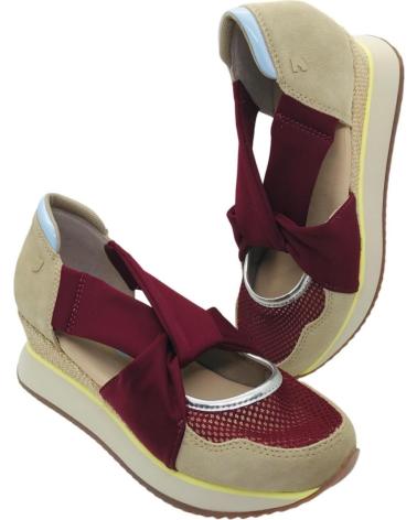 GIOSEPPO 78614 SAGAY ZAPATILLAS ABIERTAS PIEL Y REJILLA CUNA BURDEOS