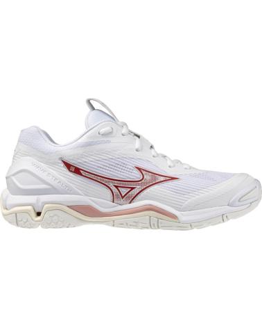 MIZUNO ZAPATILLAS WAVE STEALTH 6 BALONMANO-VOLEY-BADMINTON BLANCAS BLANCO-ROJO