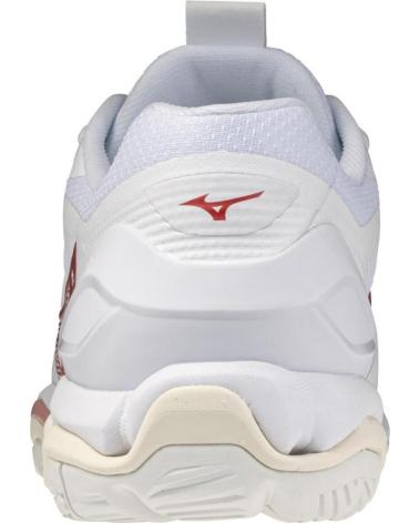 MIZUNO ZAPATILLAS WAVE STEALTH 6 BALONMANO-VOLEY-BADMINTON BLANCAS BLANCO-ROJO