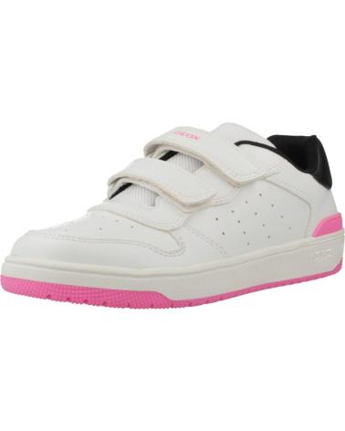GEOX J WASHIBA GIRL ZAPATILLAS CASUAL NIÑA CIERRE VELCRO BLANCO C0404 C0404