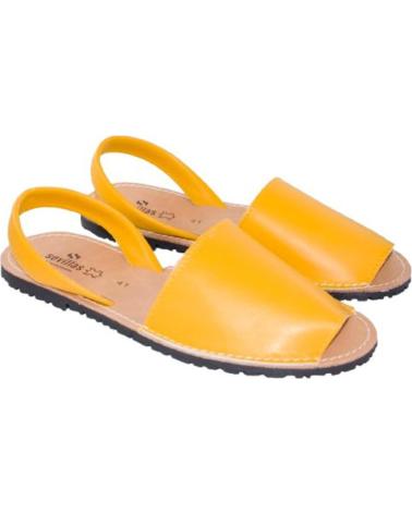 SEVILLAS ABARCA MENORQUINA CLÁSICA PIEL 778 AMARILLO