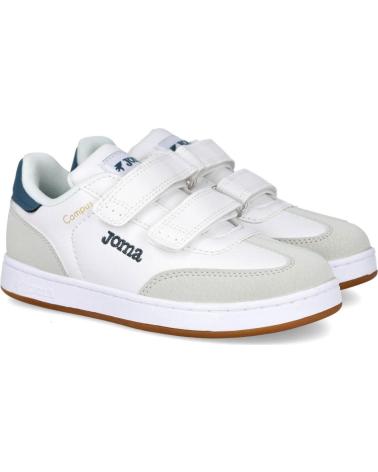 ZAPATILLAS DEPORTIVAS NIÑOS JOMA CAMPUS JR-2603 VELCRO BLANCO-AZUL BLANCO-AZUL
