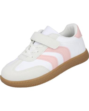 ZAPATILLAS CASUAL BUBBLE BOBBLE KIDS C1750 PARA NIÑA BLANCO ROSA