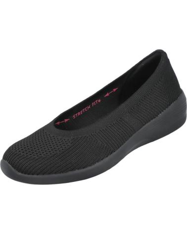 BAILARINAS CASUAL MUJER SKECHERS 158987 NEGRO NEGRO