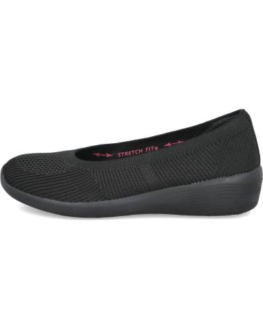 BAILARINAS CASUAL MUJER SKECHERS 158987 NEGRO NEGRO