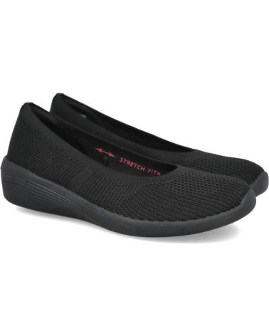 BAILARINAS CASUAL MUJER SKECHERS 158987 NEGRO NEGRO