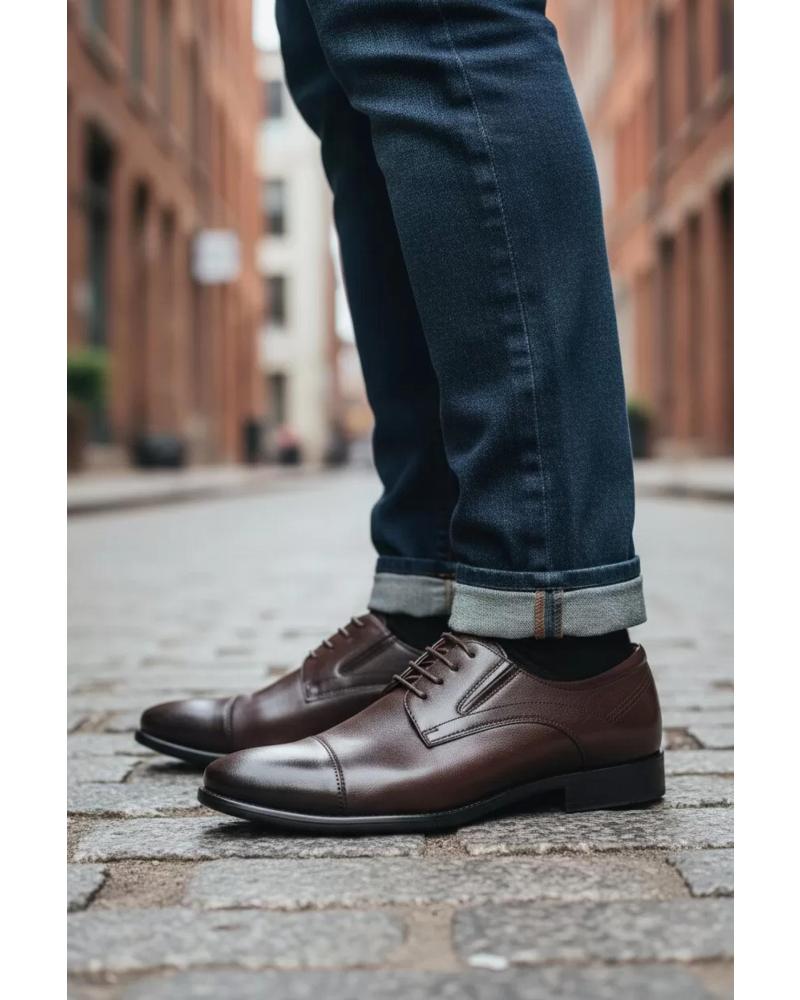 TIMBOS ZAPATO VESTIR HOMBRE CUERO 132477 MARRÓN OSCURO MARRóN