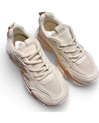 TIMBOS DEPORTIVAS MUJER MODELO 132444 BEIGE BEIGE