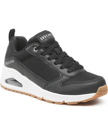 SKECHERS ZAPATILLAS EN MULTICOLOR PARA MUJER BLACK DURALEATHER-MESH TRIM