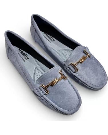 TIMBOS MOCASINES CÓMODOS DE MUJER TIMBOS CELESTE 132443 AZUL