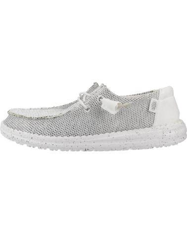 HEY DUDE SAPATOS CASUAIS FEMININOS HEY DUDE WENDY SOX STONE CINZA BRANCO WHITE