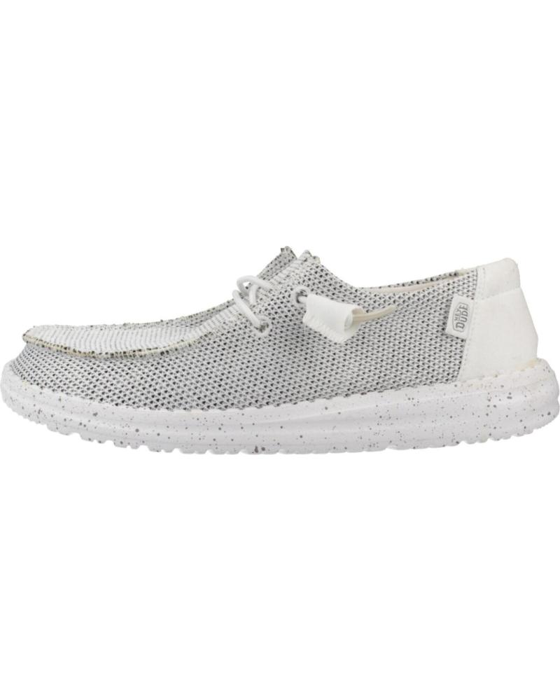 HEY DUDE SAPATOS CASUAIS FEMININOS HEY DUDE WENDY SOX STONE CINZA BRANCO WHITE