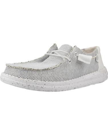 HEY DUDE SAPATOS CASUAIS FEMININOS HEY DUDE WENDY SOX STONE CINZA BRANCO WHITE
