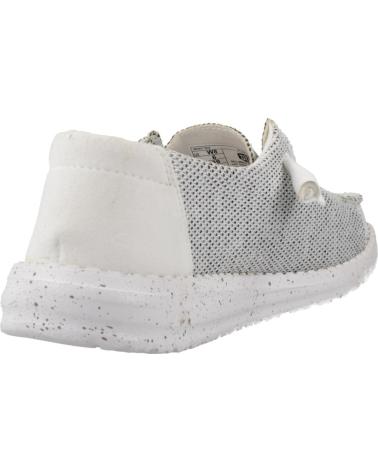 HEY DUDE SAPATOS CASUAIS FEMININOS HEY DUDE WENDY SOX STONE CINZA BRANCO WHITE