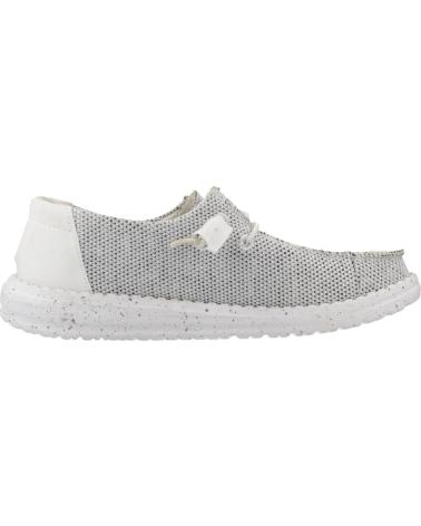 HEY DUDE SAPATOS CASUAIS FEMININOS HEY DUDE WENDY SOX STONE CINZA BRANCO WHITE