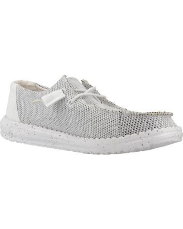 HEY DUDE SAPATOS CASUAIS FEMININOS HEY DUDE WENDY SOX STONE CINZA BRANCO WHITE