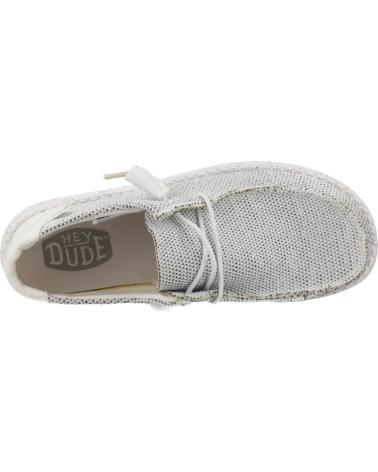 HEY DUDE SAPATOS CASUAIS FEMININOS HEY DUDE WENDY SOX STONE CINZA BRANCO WHITE