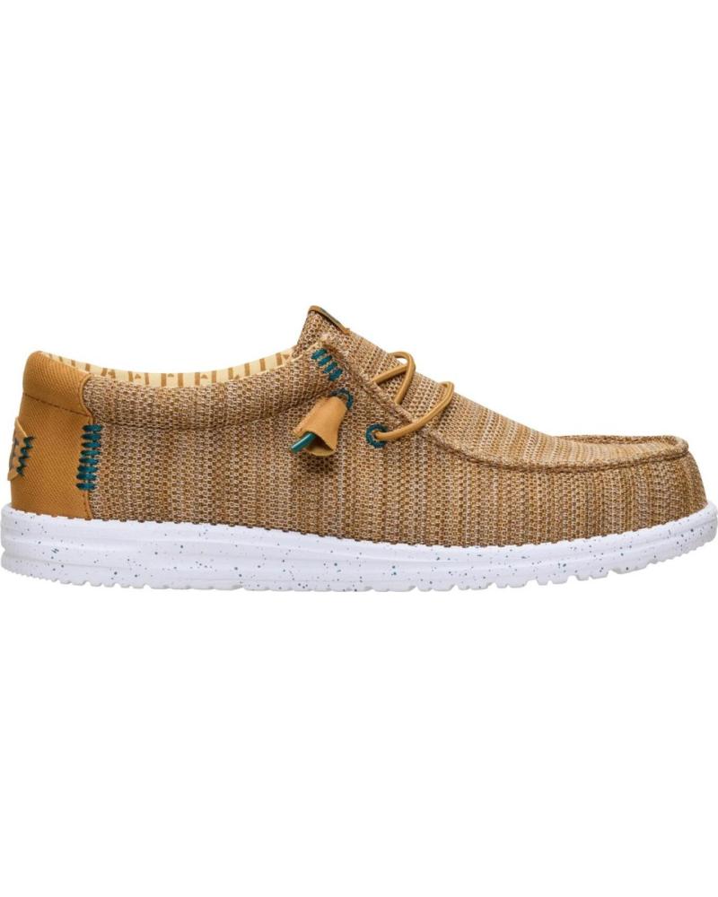 HEY DUDE SAPATOS NÁUTICOS HEY DUDE WALLY STRETCH MASCULINO MARROM MARRON