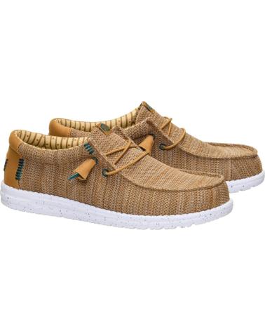 HEY DUDE SAPATOS NÁUTICOS HEY DUDE WALLY STRETCH MASCULINO MARROM MARRON