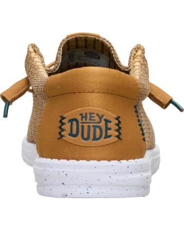 HEY DUDE SAPATOS NÁUTICOS HEY DUDE WALLY STRETCH MASCULINO MARROM MARRON