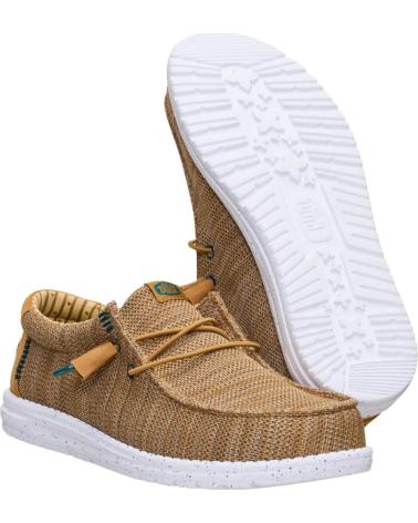 HEY DUDE SAPATOS NÁUTICOS HEY DUDE WALLY STRETCH MASCULINO MARROM MARRON