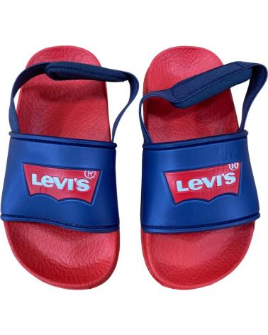 LEVIS CHINELOS LEVI´S POOL MINI PARA CRIANÇAS EM VERMELHO E AZUL AZUL