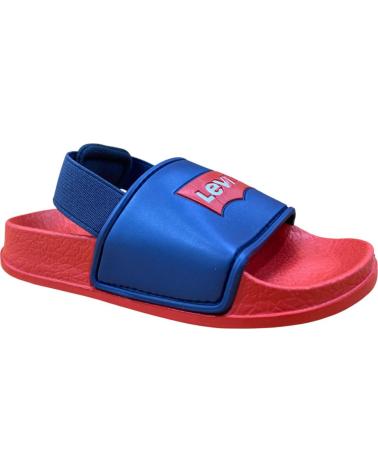 LEVIS CHINELOS LEVI´S POOL MINI PARA CRIANÇAS EM VERMELHO E AZUL AZUL