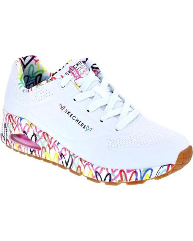 SKECHERS ZAPATOS MUJER ZAPATILLAS BAJAS MODELO UNO LOVING BLANCO