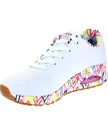 SKECHERS ZAPATOS MUJER ZAPATILLAS BAJAS MODELO UNO LOVING BLANCO