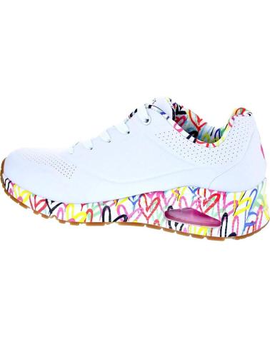 SKECHERS ZAPATOS MUJER ZAPATILLAS BAJAS MODELO UNO LOVING BLANCO