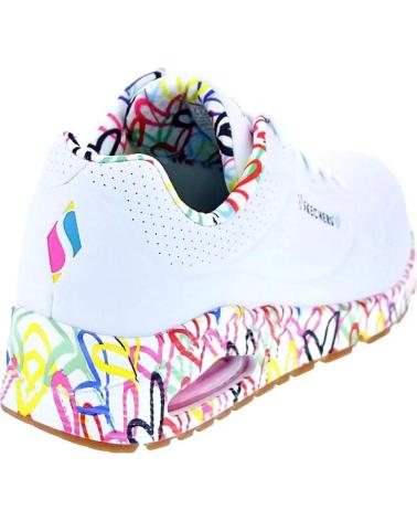 SKECHERS ZAPATOS MUJER ZAPATILLAS BAJAS MODELO UNO LOVING BLANCO