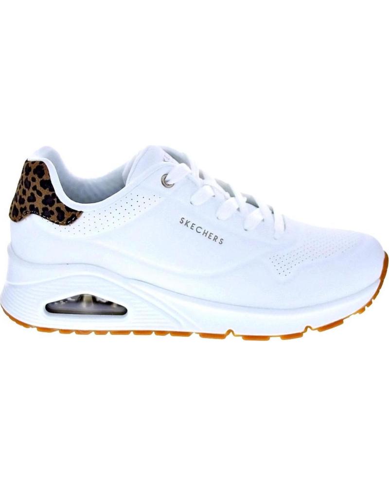 SKECHERS ZAPATOS ZAPATOS MUJER ZAPATILLAS BAJAS MODELO UNO JUNGLE BLANCO