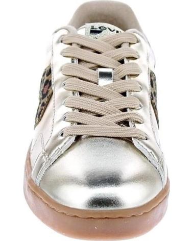 LEVIS ZAPATILLAS LEVIS SWIFT JR PARA NIÑA, COLOR DORADO CON ESTAMPADO DE LEOPARDO ORO