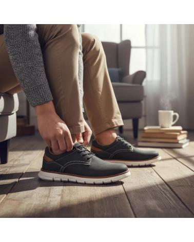 TIMBOS TIMBOS SAPATO CASUAL MASCULINO PRETO 132467 AZUL