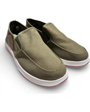 TIMBOS MOCASINES TIMBOS DE LONA PARA HOMBRE, COLOR VERDE VERDE