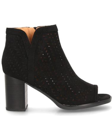 BOTINES CALADOS DE TACÓN MEDIO PARA MUJER NEGRO VR2-011 VARIOS COLORES