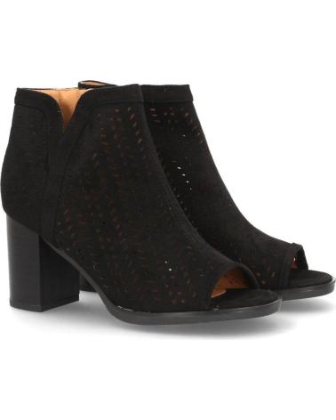 BOTINES CALADOS DE TACÓN MEDIO PARA MUJER NEGRO VR2-011 VARIOS COLORES