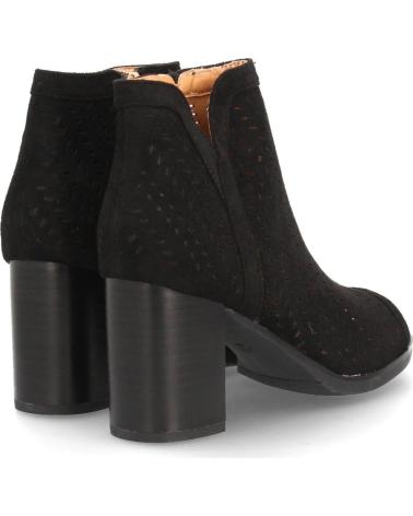 BOTINES CALADOS DE TACÓN MEDIO PARA MUJER NEGRO VR2-011 VARIOS COLORES