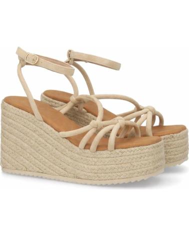 SANDALIAS DE PLATAFORMA PUNTOSALAO CON TIRAS DE YUTE PARA MUJER - BEIGE BEIGE M VARIOS