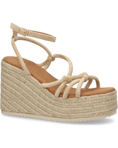 SANDALIAS DE PLATAFORMA PUNTOSALAO CON TIRAS DE YUTE PARA MUJER - BEIGE BEIGE M VARIOS